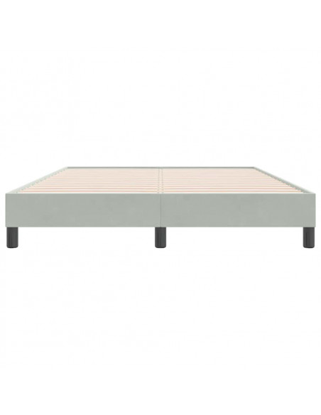 Giroletto senza Materasso Grigio Chiaro 160x220 cm Velluto