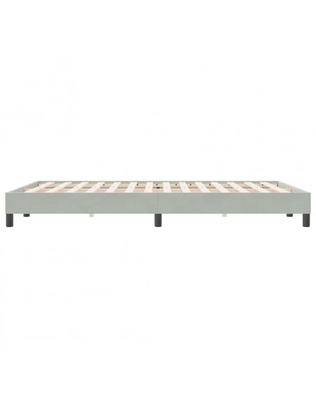 Giroletto senza Materasso Grigio Chiaro 160x220 cm Velluto