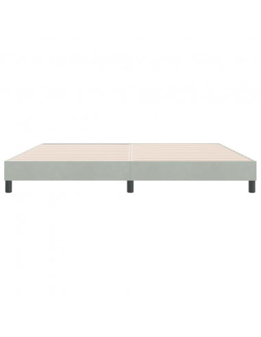 Giroletto senza Materasso Grigio Chiaro 180x210 cm Velluto