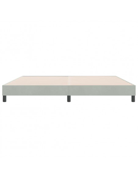 Giroletto senza Materasso Grigio Chiaro 180x210 cm Velluto