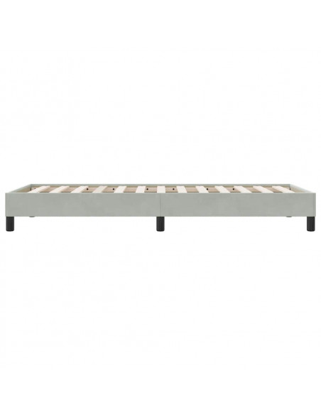 Giroletto senza Materasso Grigio Chiaro 80x220 cm Velluto