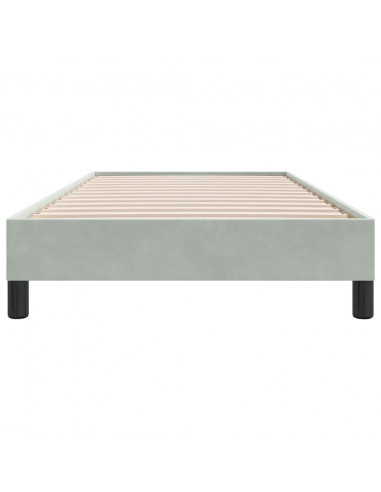 Giroletto senza Materasso Grigio Chiaro 90x220 cm Velluto