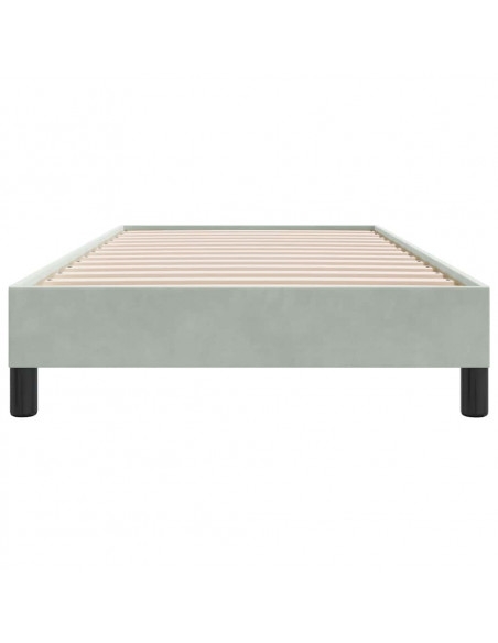 Giroletto senza Materasso Grigio Chiaro 90x220 cm Velluto