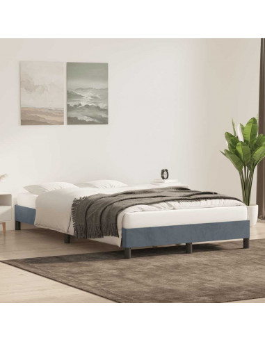 Giroletto senza Materasso Grigio Scuro 120x210 cm Velluto