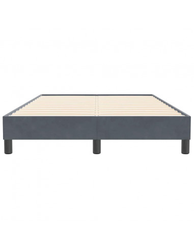 Giroletto senza Materasso Grigio Scuro 120x210 cm Velluto