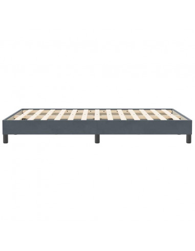 Giroletto senza Materasso Grigio Scuro 120x210 cm Velluto