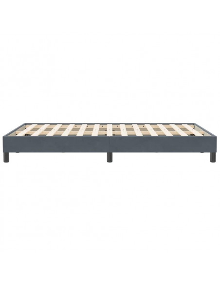 Giroletto senza Materasso Grigio Scuro 120x210 cm Velluto