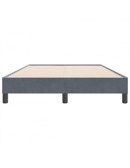 Giroletto senza Materasso Grigio Scuro 120x220 cm Velluto