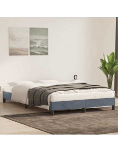 Giroletto senza Materasso Grigio Scuro 140x220 cm Velluto 2