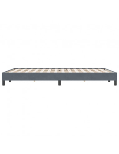 Giroletto senza Materasso Grigio Scuro 140x220 cm Velluto