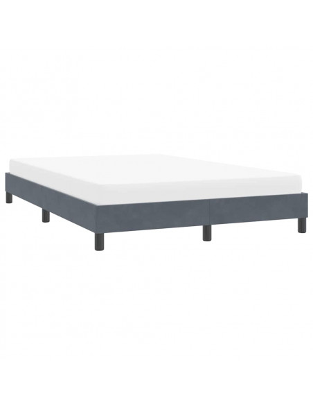 Giroletto senza Materasso Grigio Scuro 160x210 cm Velluto