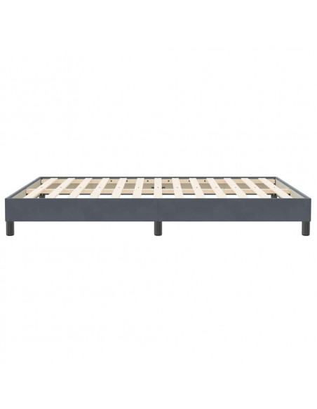 Giroletto senza Materasso Grigio Scuro 160x210 cm Velluto