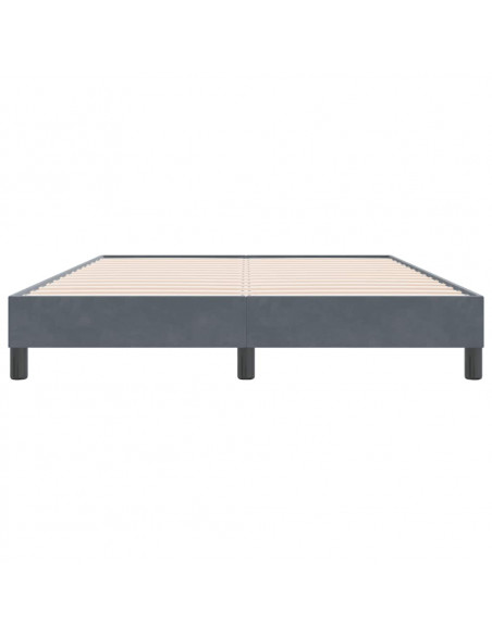 Giroletto senza Materasso Grigio Scuro 160x220 cm Velluto