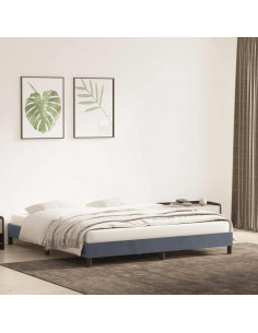 Giroletto senza Materasso Grigio Scuro 180x210 cm Velluto 2