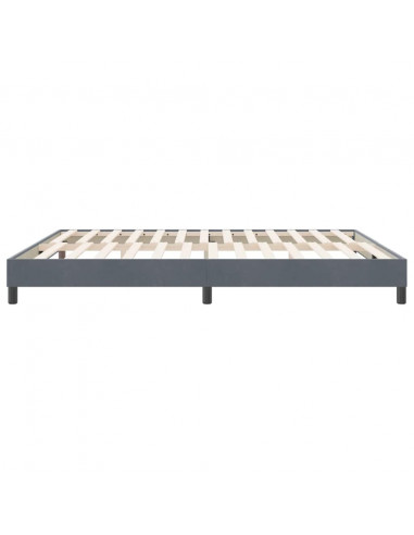 Giroletto senza Materasso Grigio Scuro 180x210 cm Velluto