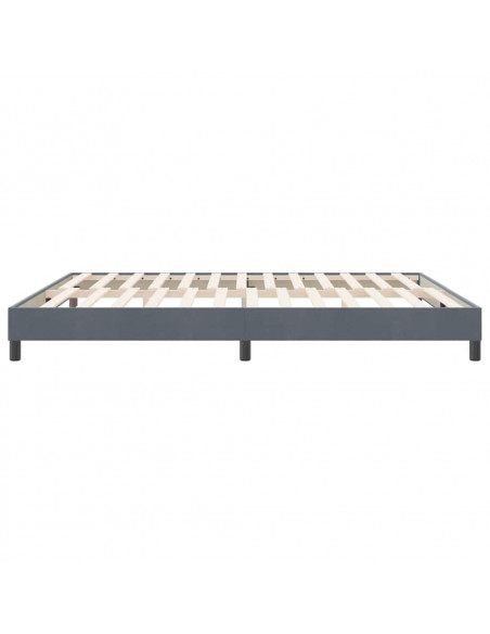 Giroletto senza Materasso Grigio Scuro 180x210 cm Velluto