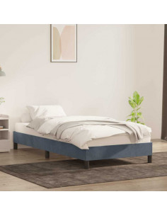 Giroletto senza Materasso Grigio Scuro 90x220 cm Velluto 2