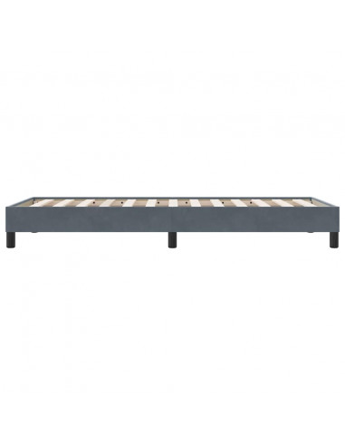 Giroletto senza Materasso Grigio Scuro 90x220 cm Velluto