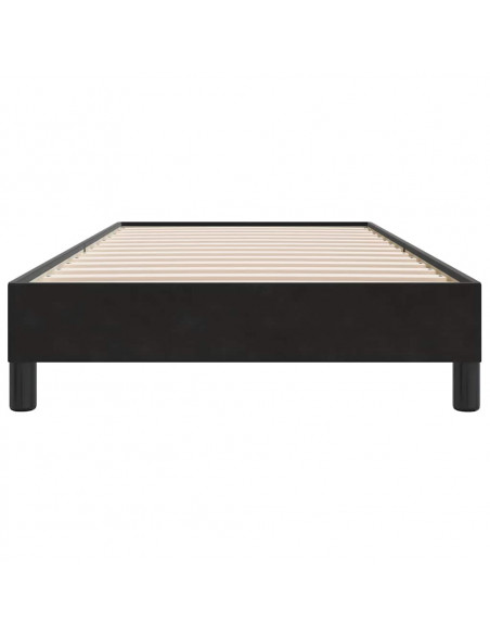 Giroletto senza Materasso Nero 100x220 cm in Velluto