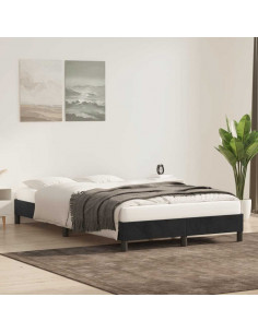 Giroletto senza Materasso Nero 120x210 cm Velluto 2