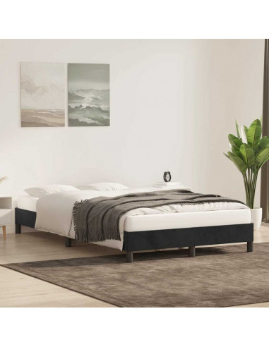 Giroletto senza Materasso Nero 120x220 cm Velluto