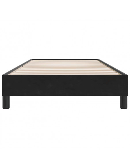 Giroletto senza Materasso Nero 90x220 cm in Velluto