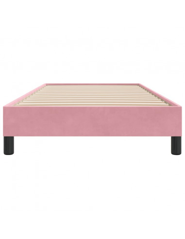 Giroletto senza Materasso Rosa 100x220 cm Velluto