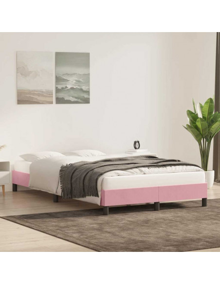 Giroletto senza Materasso Rosa 120x220 cm Velluto