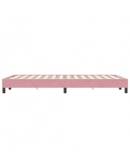 Giroletto senza Materasso Rosa 120x220 cm Velluto