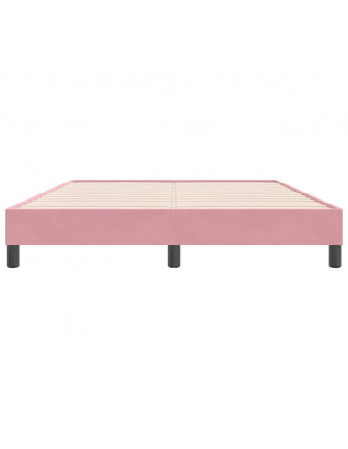 Giroletto senza Materasso Rosa 140x220 cm Velluto