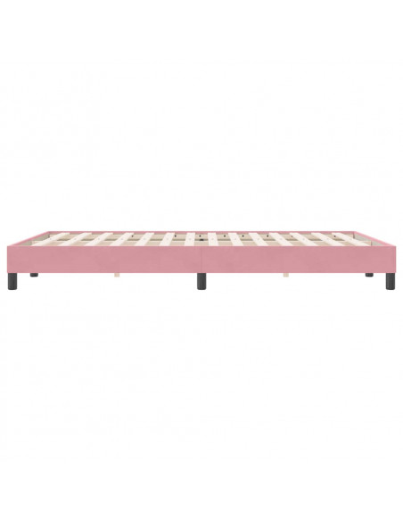Giroletto senza Materasso Rosa 140x220 cm Velluto