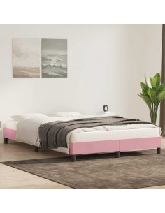 Giroletto senza Materasso Rosa 160x210 cm Velluto 2