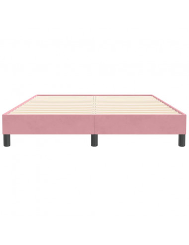 Giroletto senza Materasso Rosa 160x210 cm Velluto