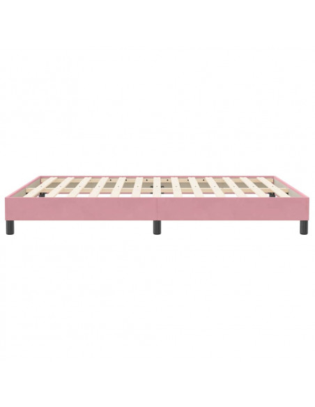 Giroletto senza Materasso Rosa 160x210 cm Velluto