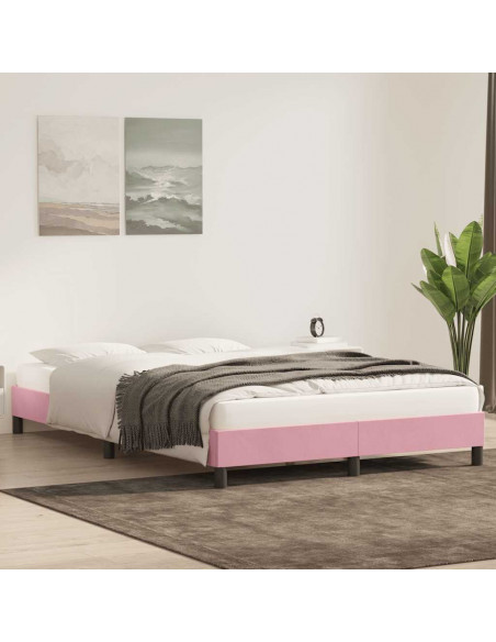 Giroletto senza Materasso Rosa 160x220 cm Velluto