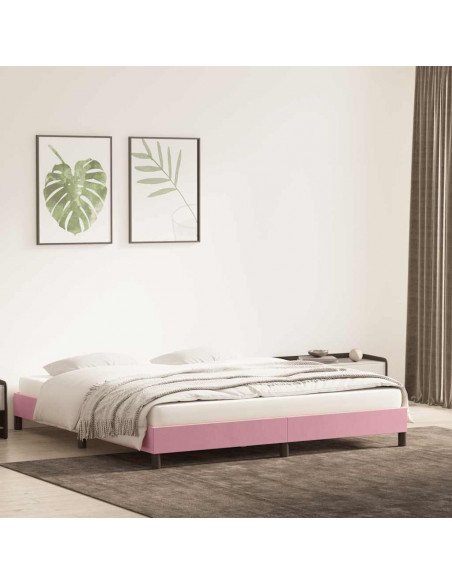 Giroletto senza Materasso Rosa 180x210 cm Velluto