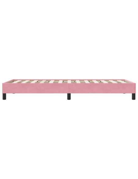 Giroletto senza Materasso Rosa 80x220 cm Velluto