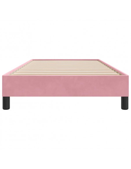 Giroletto senza Materasso Rosa 90x220 cm Velluto