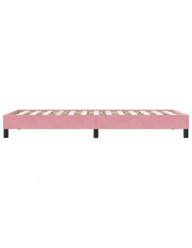 Giroletto senza Materasso Rosa 90x220 cm Velluto