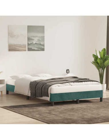 Giroletto senza Materasso Verde Scuro 120x210 cm in Velluto