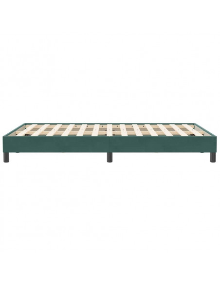 Giroletto senza Materasso Verde Scuro 120x210 cm in Velluto