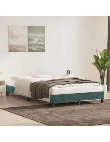 Giroletto senza Materasso Verde Scuro 120x220 cm Velluto