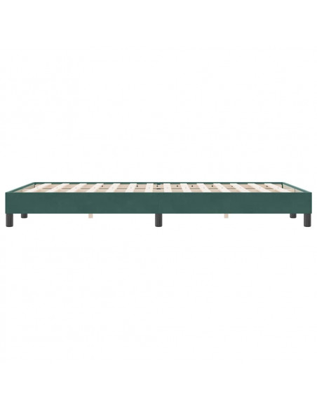 Giroletto senza Materasso Verde Scuro 120x220 cm Velluto