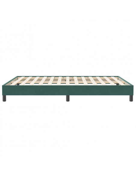 Giroletto senza Materasso Verde Scuro 140x210 cm in Velluto