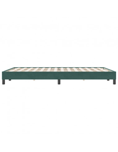 Giroletto senza Materasso Verde Scuro 140x220 cm in Velluto