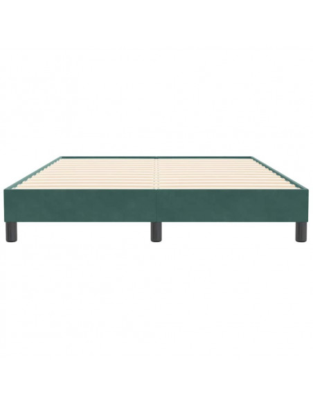 Giroletto senza Materasso Verde Scuro 160x210 cm in Velluto