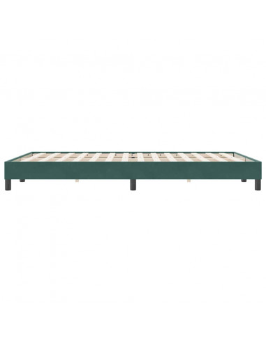 Giroletto senza Materasso Verde Scuro 160x220 cm in Velluto