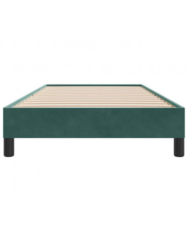 Giroletto senza Materasso Verde Scuro 80x220 cm in Velluto