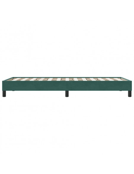 Giroletto senza Materasso Verde Scuro 80x220 cm in Velluto