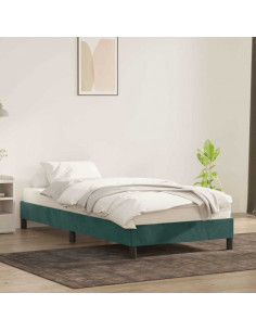 Giroletto senza Materasso Verde Scuro 90x220 cm in Velluto 2